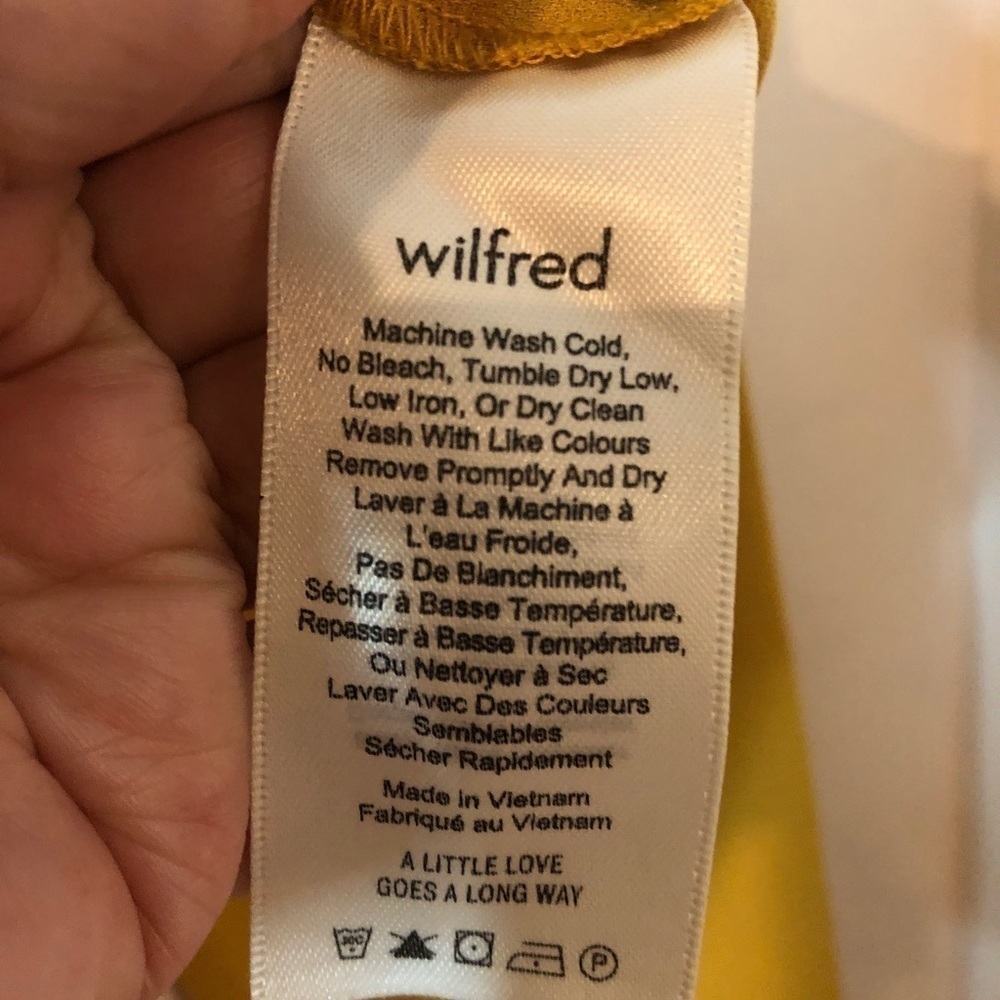 Aritzia Wilfred Reign blouse in mustard,size XS - Picture 7 of 11
